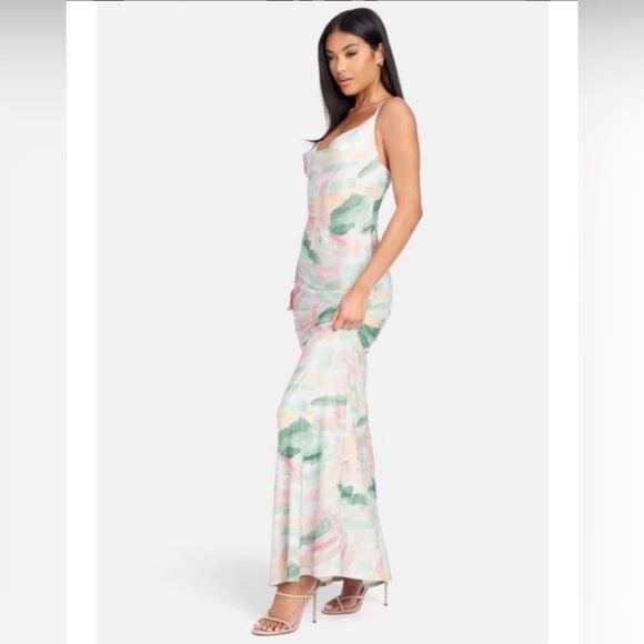 Bebe Lurex Knit Glossy Maxi Dress - Picture 3 of 5